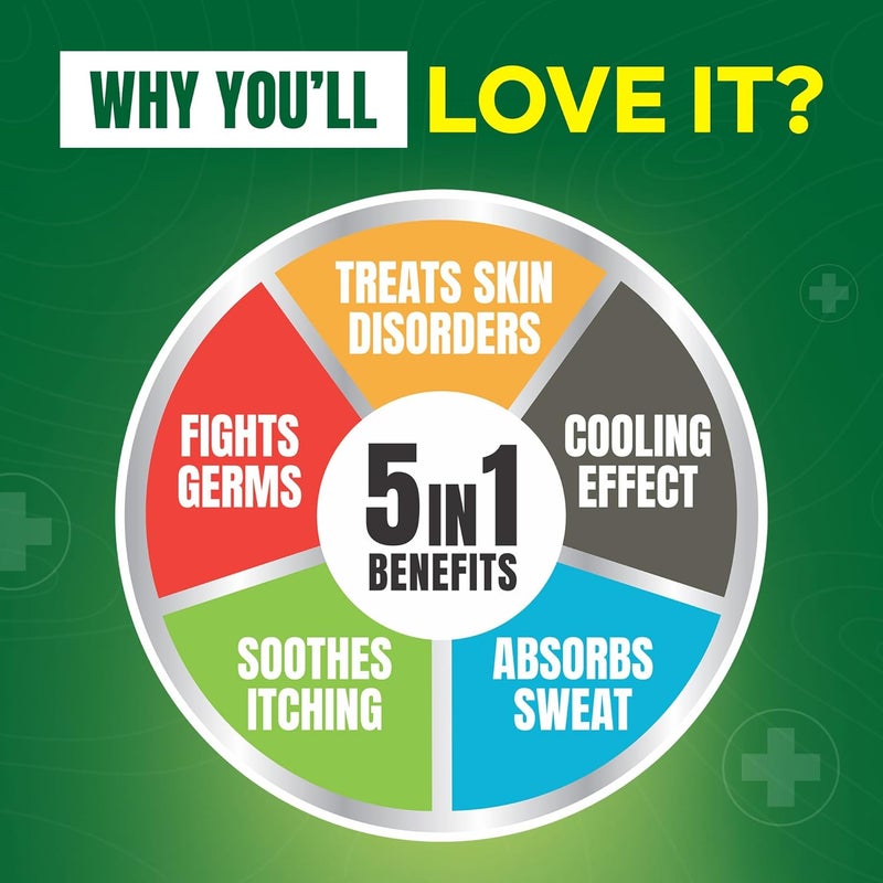 Nimson بودرة نيمسون بورو نيم المضادة للفطريات الفاخرة  مسحوق التلك العشبي البارد  3 × 100 جرام - Image 5