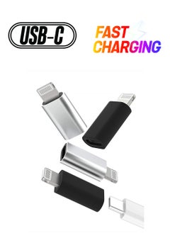 zoyuzan 4Pack,USB C Female to Lightning Male Adapter,USB-C to Lightning Adapter,Lightning to USB C,Type C Cable Charger Adaptor for Apple iPhone 12 11 Mini PRO MAX XS XR X SE2 7 8Plus Ipad AIR USBC Charging  - Image 1
