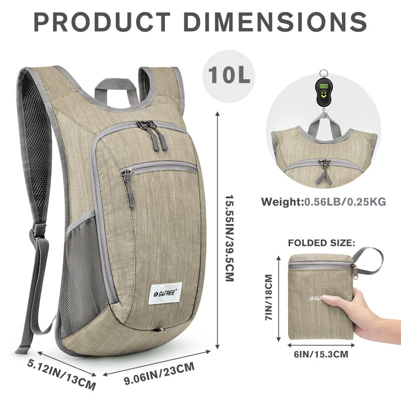 G4Free 10L/15L Hiking Backpack Lightweight Packable Hiking Daypack Small Travel Outdoor Foldable Shoulder Bag - Image 3