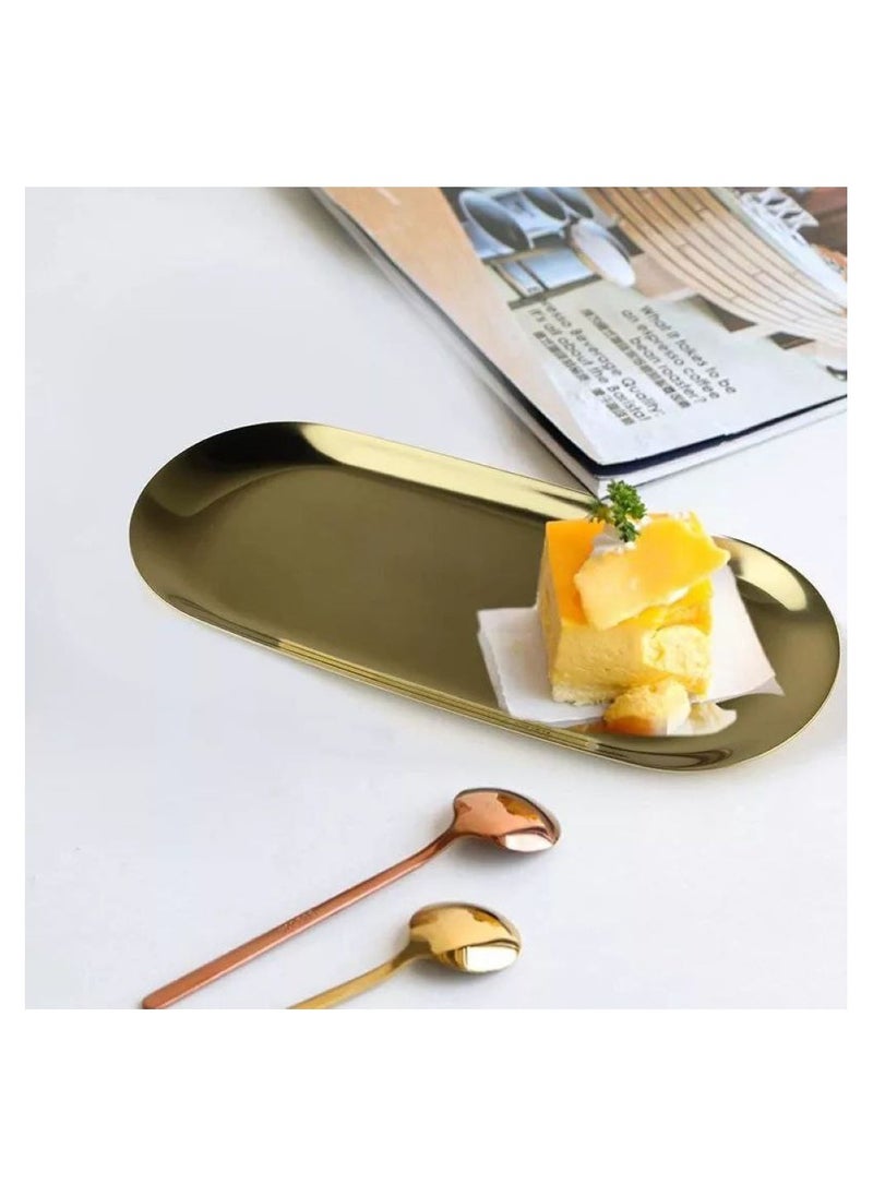 Generic - 3 Gold Rectangular Serving Tray Different Sizes - Image 1