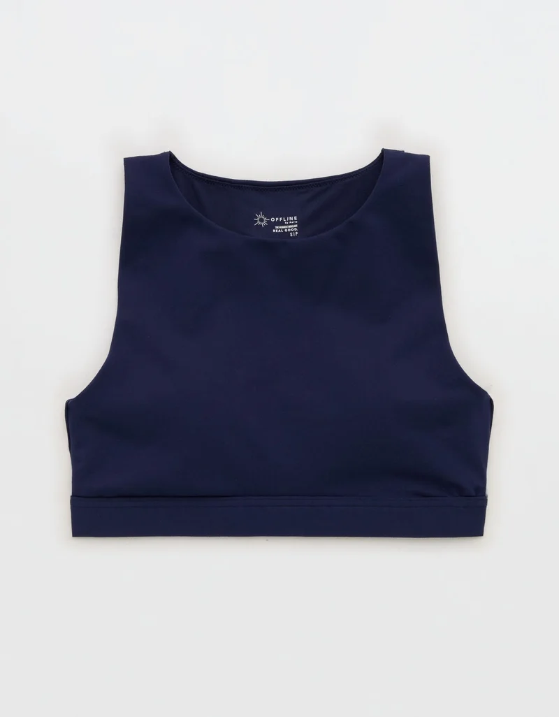 Aerie  OFFLINE By Aerie The Hugger High Neck Sports Bra for Women | Best Price UAE