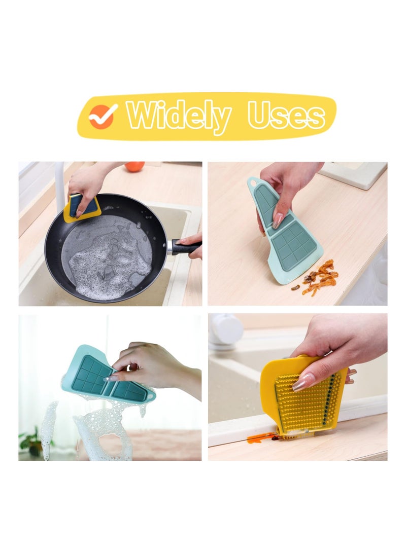 3 Pcs Vegetable Brush Potato Scrubber Silicone Fruit and Cleaning for Food Flexible Kitchen Gadgets Set Fruits Veggies Carrots Mushrooms