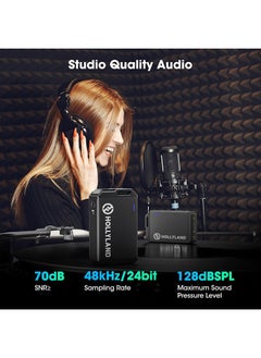 Hollyland Lark Max Wireless Microphone, ENC Noise Canceling, Studio Audio Quality, 22H Duration, 820ft Range, 8GB Storage Recording Mic, Compatible with iPhone and iPad (Pack with Lav Mic)  - Image 2