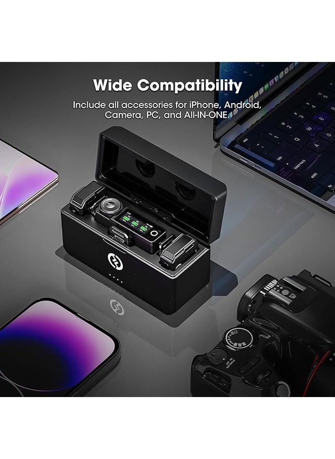 Hollyland - Lark Max Wireless Microphone, ENC Noise Canceling, Studio Audio Quality, 22H Duration, 820ft Range, 8GB Storage Recording Mic, Compatible with iPhone and iPad (Pack with Lav Mic) - Image 1