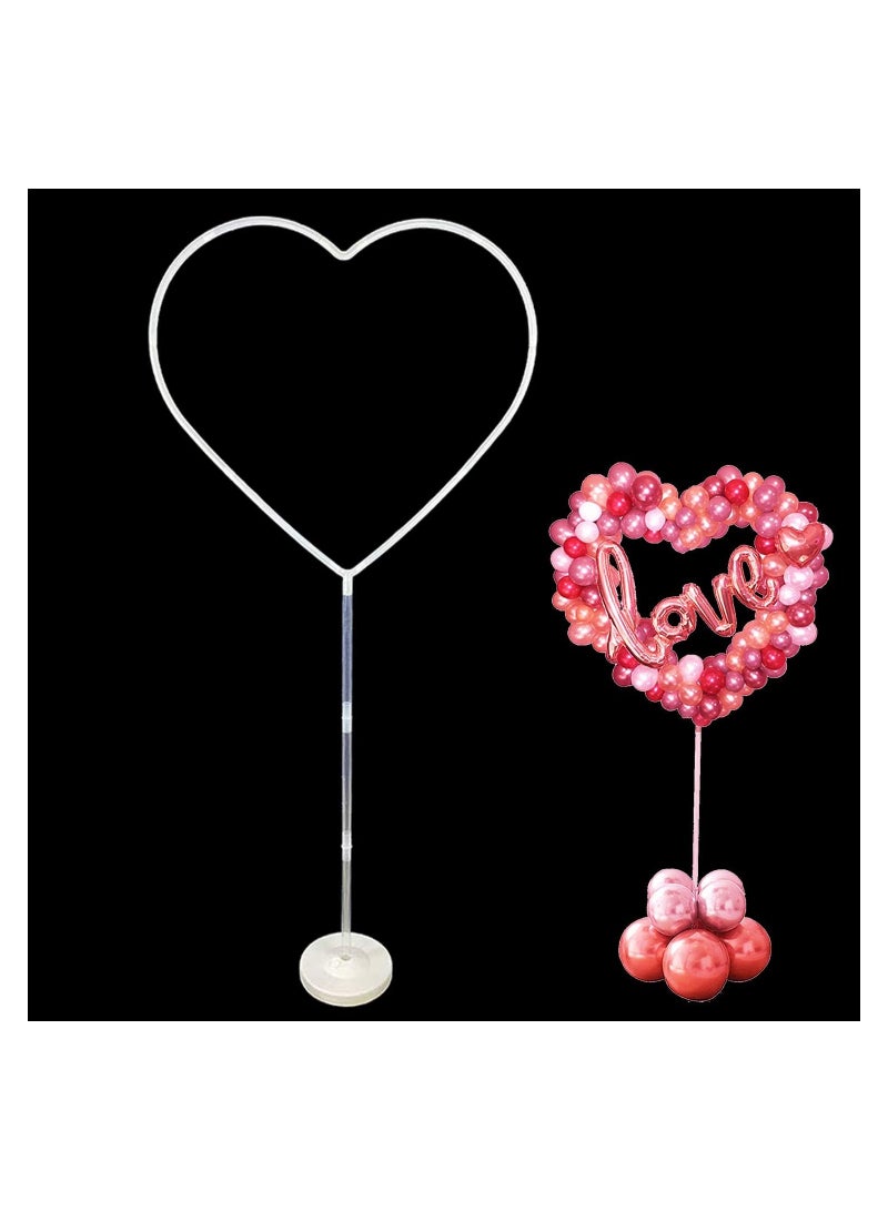 KASTWAVE Heart Shape Balloon Arch Stand, 2 Set Heart Balloon Column Stands With Base, Party Balloon Decorations Ring Bracket for Birthday, Wedding, Baby Shower, Graduation, Anniversary - Image 3