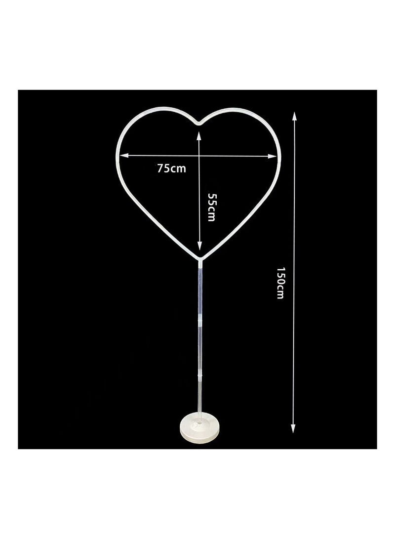 KASTWAVE Heart Shape Balloon Arch Stand, 2 Set Heart Balloon Column Stands With Base, Party Balloon Decorations Ring Bracket for Birthday, Wedding, Baby Shower, Graduation, Anniversary - Image 5