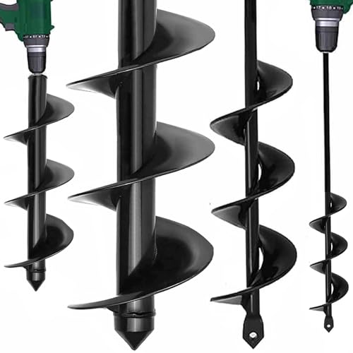 TCBWFY Garden Auger Drill Bit for Planting 16x165and 35x16Heavy Duty Bulb Planter Tool for Digging HolesCompatible with 38 Hex Drive Drill
