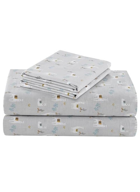 Comfort Spaces 100 Cotton Sheet Set Breathable Lightweight Soft with 12 Elastic Pocket Fits up to 14 Mattress All Season Cozy Bedding Matching Pillow Case Twin Lama Multi 3 Piece