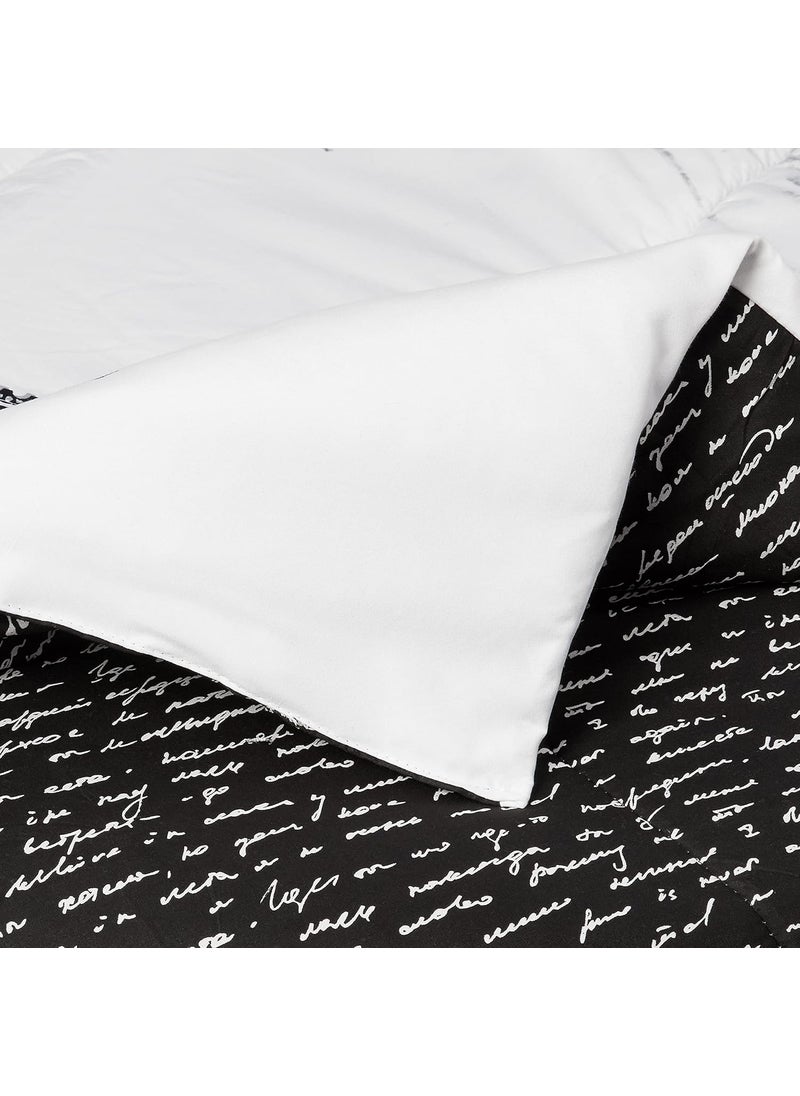 Casa Casa JAdore 5Piece Comforter Set FullBlack and White  - Image 3