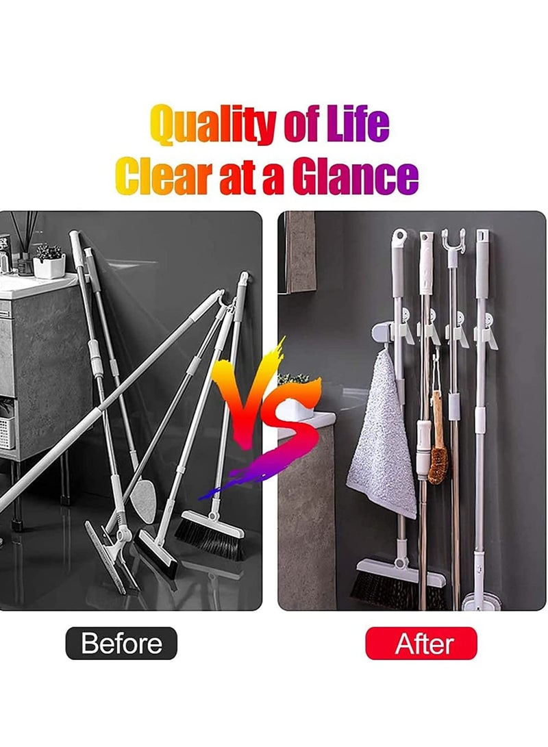 Generic 3pcs Mop Broom Holder Human Shape Broom Hanger Rack Wall Mounted Organizer Tidy Cleaner Brush Storage for Garage Garden Home Kitchen Supplies Accessories - Image 5