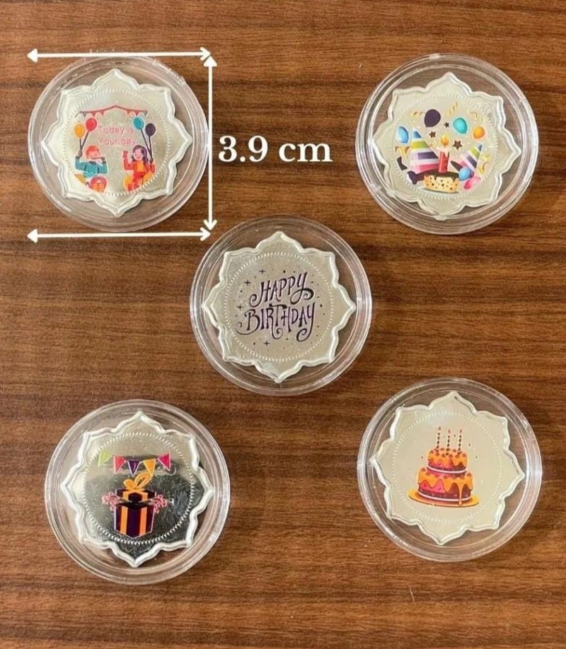 KHUSHBOO JEWELS PURE SILVER 999 10 GRAMS HAPPY BIRTHDAY COIN MUSICAL BOX - Image 3