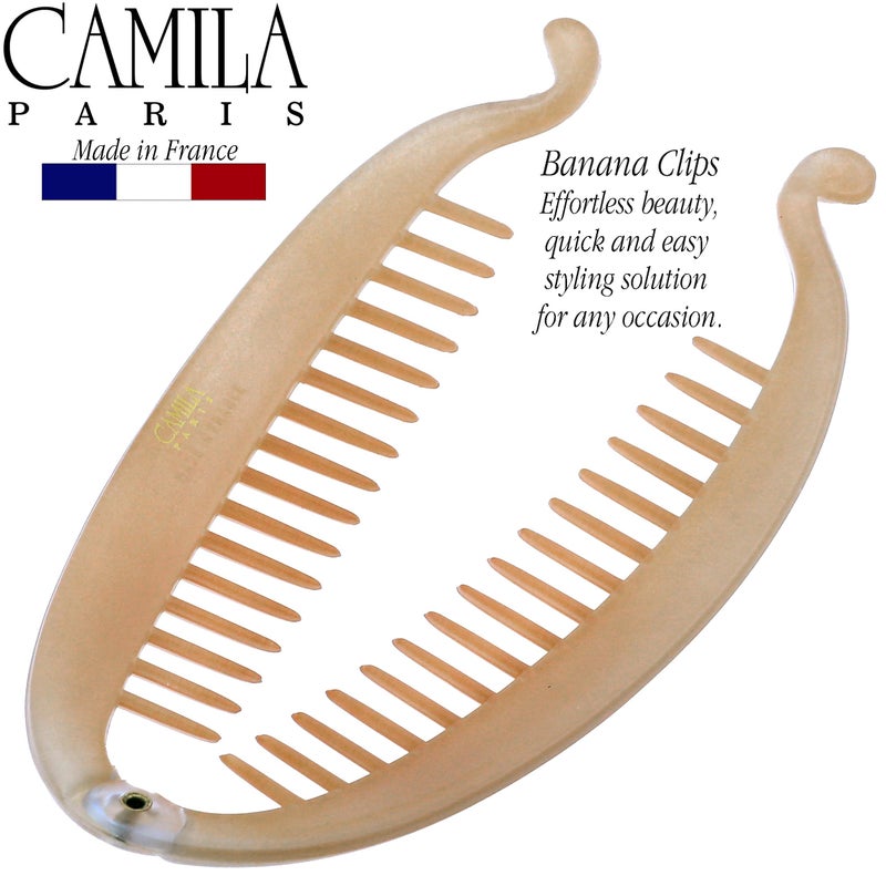 Camila Paris CP2889 French Large Banana Clip Hair Comb, Classic Banana Clips Hair for Thick Hair Ponytail Holder Interlocking Styling Clips for Women Made in France - Image 5