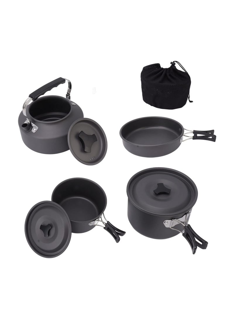 Generic Camping Cookware Mess Kit, for Long-Lasting Camping Pots and Pans Set, Camping Cooking Set for Outdoor Backpacking Camping Hiking Picnic, Included Mesh Carry Bag  - Image 1