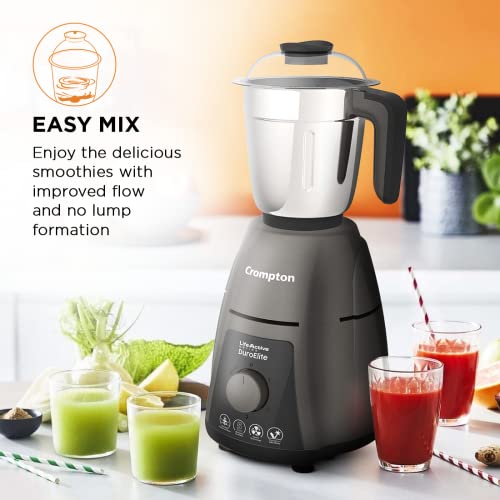 Crompton DuroElite 800Watt Mixer Grinder with Motor Vent-X Technology (3 Stainless Steel Jars, Mettalic Finish) - Image 5