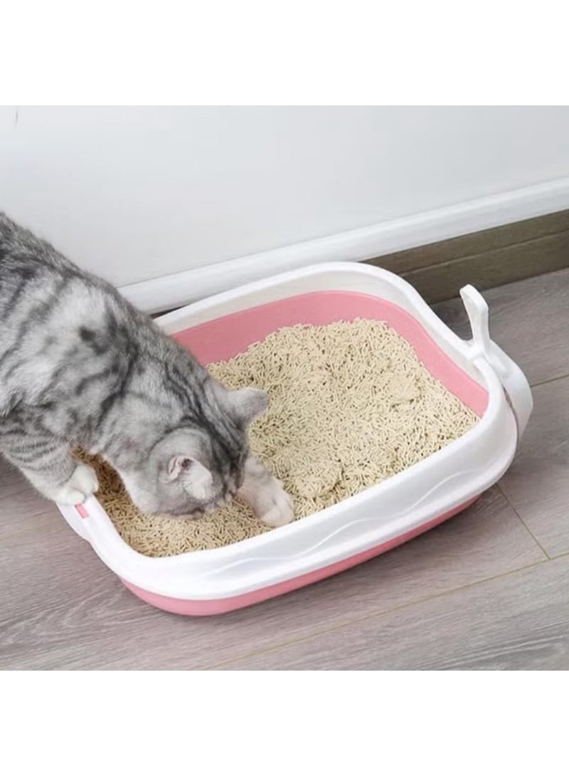 صندوق فضلات صغير للقطط وردي - Image 2
