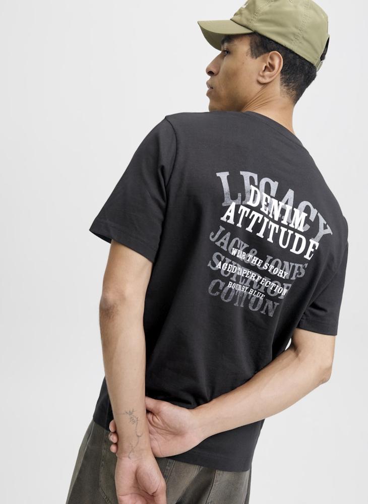 JACK & JONES Printed Crew Neck T-Shirt - Image 3