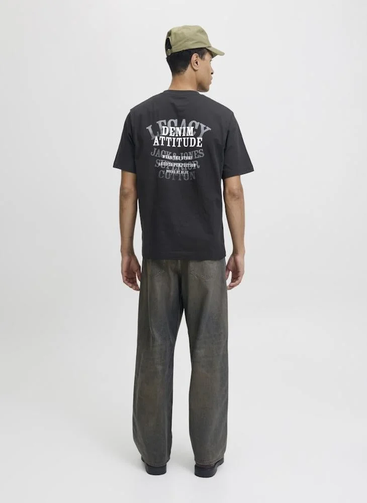 JACK & JONES Printed Crew Neck T-Shirt