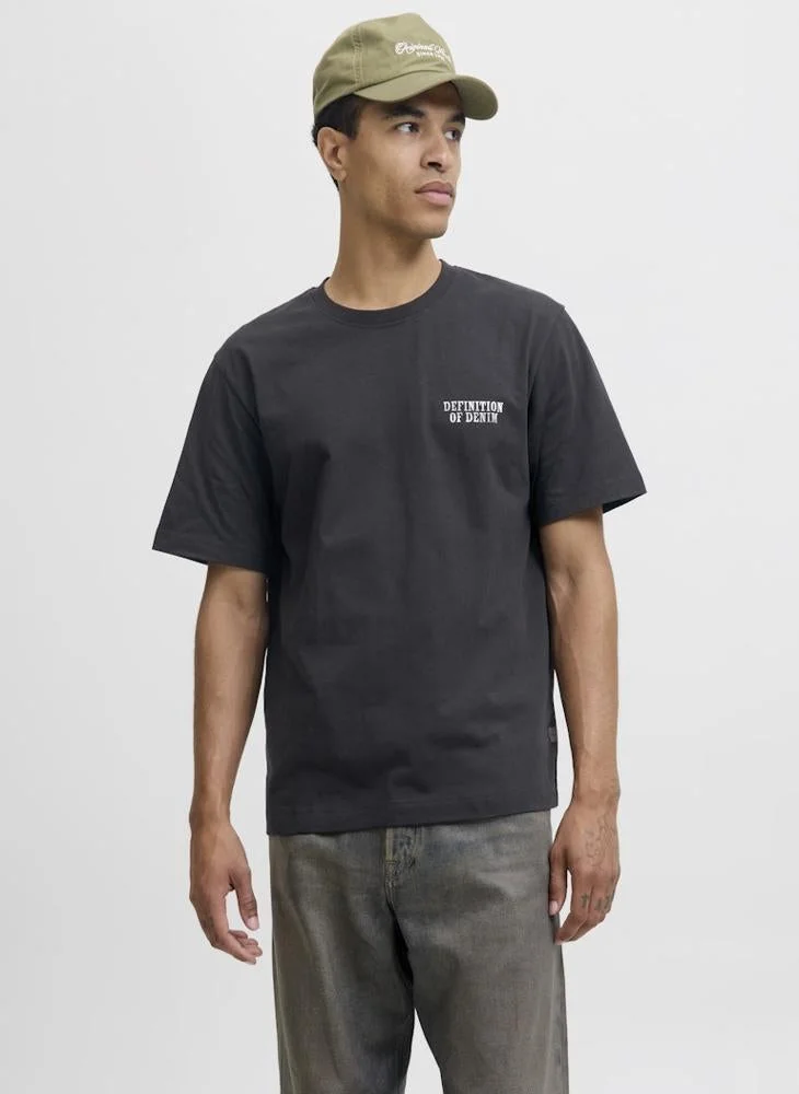 JACK & JONES Printed Crew Neck T-Shirt