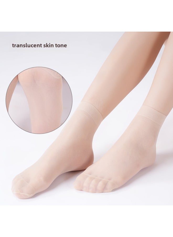 Steel Mask Socks Crystal Socks Anti-hook Silk Socks Thin Wear-resistant And Wear-resistant Fleshy Massage Short Silk Socks With Anti-slip Foot