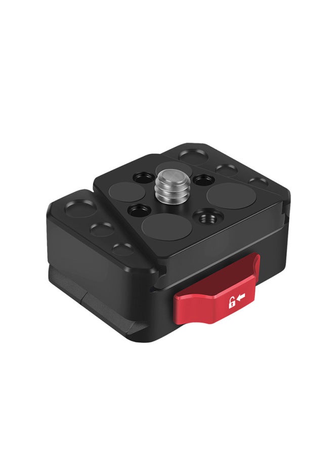 Neutral Upgraded Dovetail Groove Metal V-mouth Quick-mounted Quick-mounted Tripod Head 1/4 Alai Positioning Quick-mounted Tripod Fixing Seat - Image 2