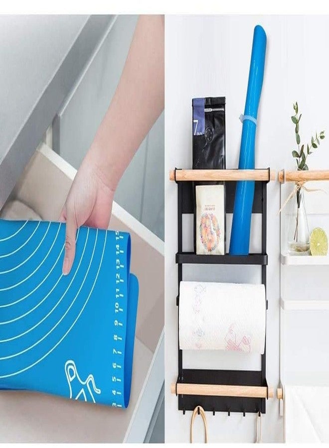 B W Large Silicone Pastry Mat with Measurements, Non-Stick Baking Mat, Rolling Dough Mat with Guide Marks, Reusable Kitchen Counter Mat. - Image 4