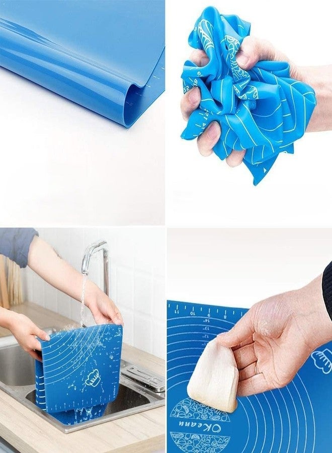 B W Large Silicone Pastry Mat with Measurements, Non-Stick Baking Mat, Rolling Dough Mat with Guide Marks, Reusable Kitchen Counter Mat. - Image 3