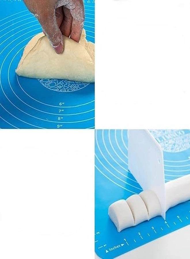 B W Large Silicone Pastry Mat with Measurements, Non-Stick Baking Mat, Rolling Dough Mat with Guide Marks, Reusable Kitchen Counter Mat. - Image 5