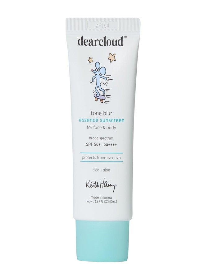 dearcloud Keith Haring Tone Blur Essence Sunscreen SPF 50+ PA++++ - Korean Sunscreen for Face, Primer & Vegan (1.69 fl oz) - Image 1