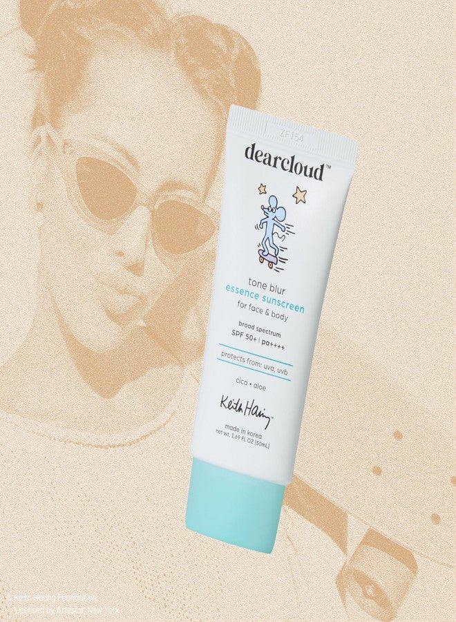 dearcloud Keith Haring Tone Blur Essence Sunscreen SPF 50+ PA++++ - Korean Sunscreen for Face, Primer & Vegan (1.69 fl oz) - Image 2