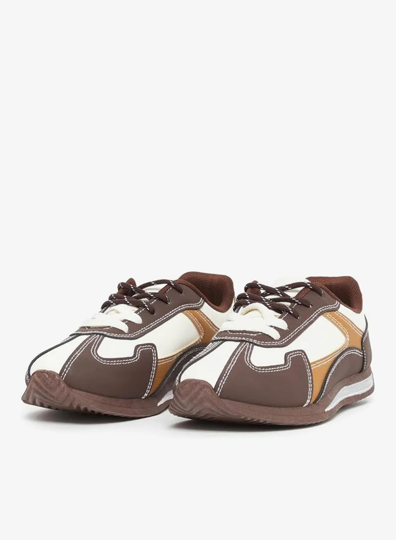 Styli Active Color Block Lace Up Sneakers