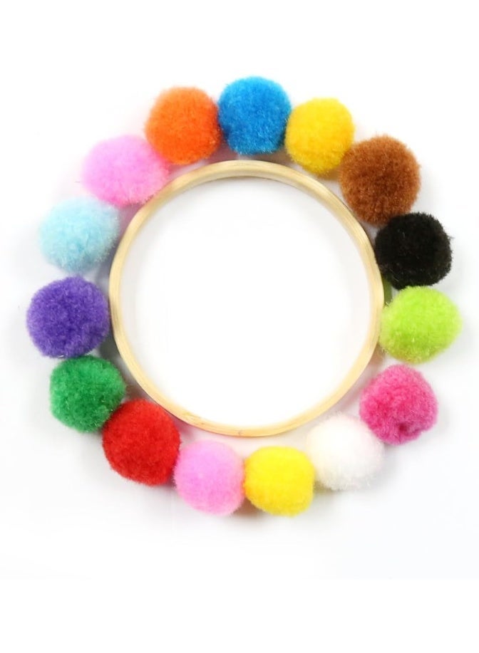 300 Pieces 1 Inch Assorted Pompoms Multicolor Arts and Crafts Pom Poms Balls for Hobby Supplies and Creative Craft DIY Material - Image 2