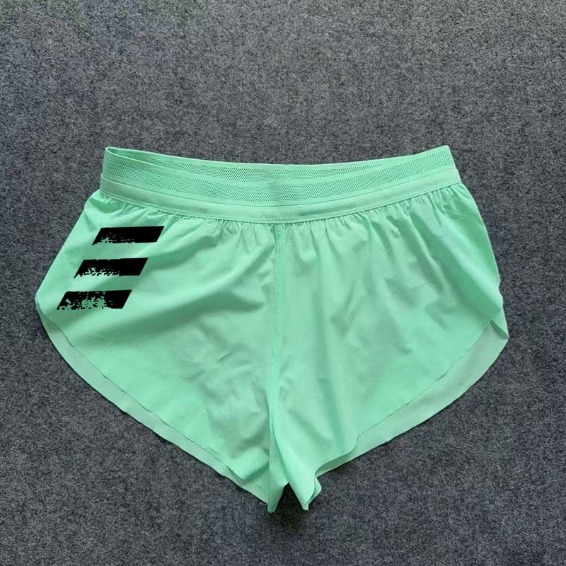 Fitness Track And Field Sports Professional Training Adhesive Three-Point Pants Sports Men'S And Women'S Marathon Breathable Running Lined Shorts - Image 3