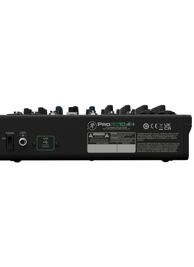 Mackie خلاط Mackie ProFX12v3+ 12 قناة تناظرية مع تأثيرات صوتية محسنة وأوضاع تسجيل USB وبلوتوث  - Image 4