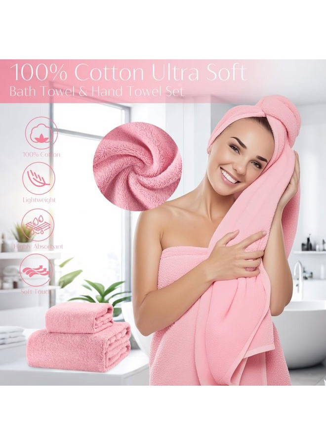 WSBArt 32PCS Bathroom Accessories Set Bathroom Set,Pink Shower Curtain Set,Bath Towel Set,Hand Towel,Toilet Brush,Trash Can & 3PCS Soap Dispenser - Image 4