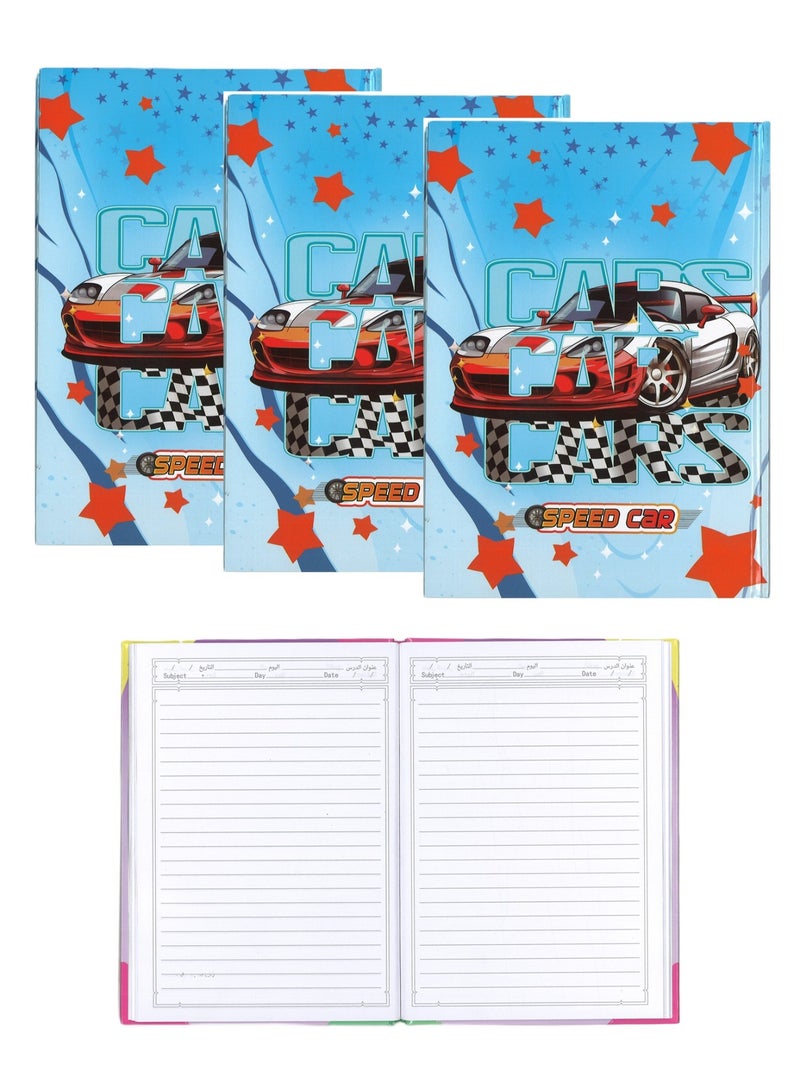 SBC 3-Piece A5 Size Single Line Notebook With Hard Cover 60 Sheets - Image 1