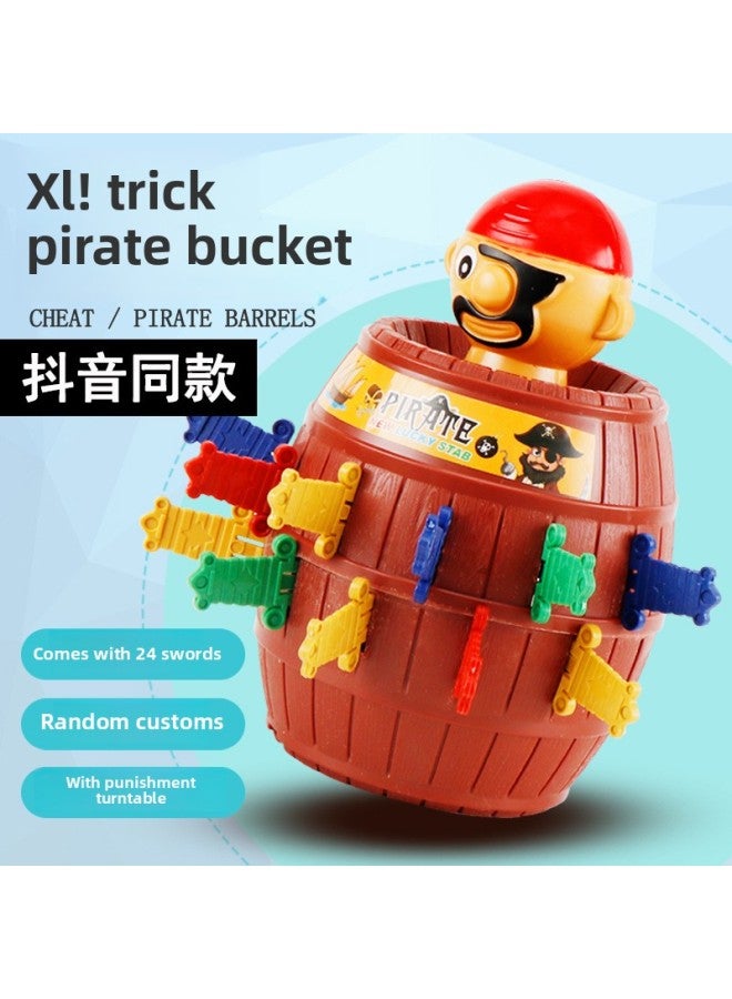 Parent-Child Interaction Finger Bite Shark Tricky Pirate Bucket Desktop Game Penguin Ice Breaking Attack Little Man Novelty Toy-Color:Large Electric Crocodile (online) - Image 3