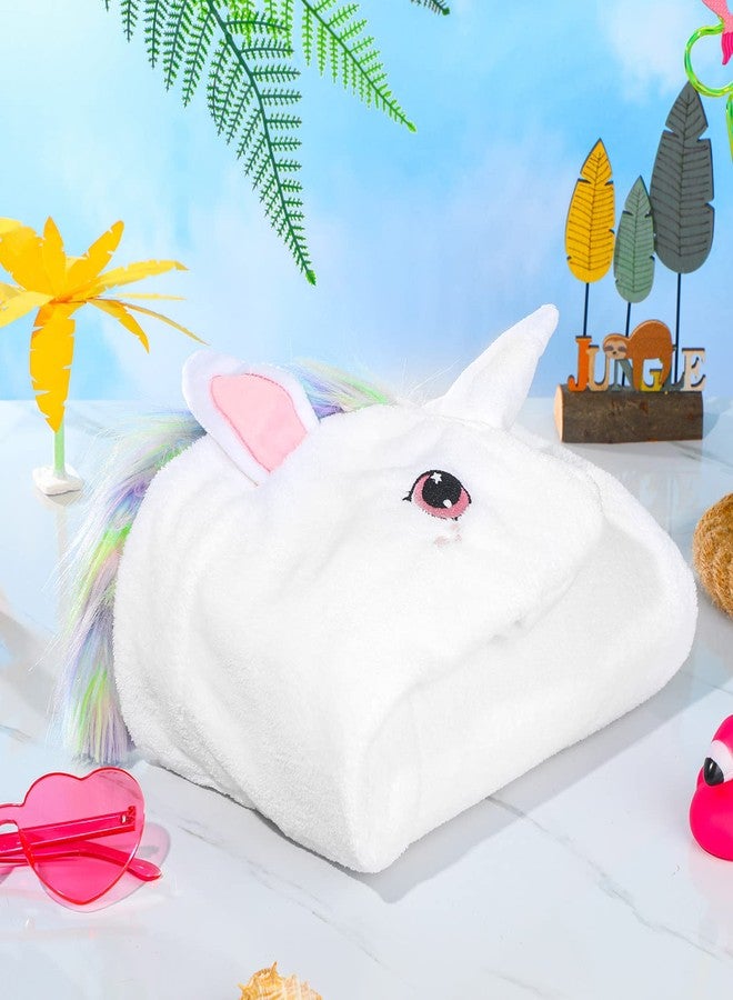 Moukeren Unicorn Hooded Towel for Kids 30 x 50 Inch Large Soft Absorbent Cotton Beach Bath Towel with Hood for Kids Baby Toddler Unisex Girls Boy - Image 5