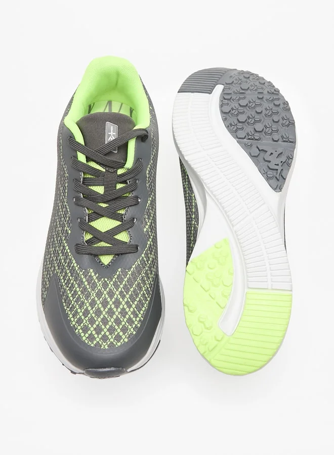 Kappa Men's Textured Sports Shoes with Lace-Up Closure