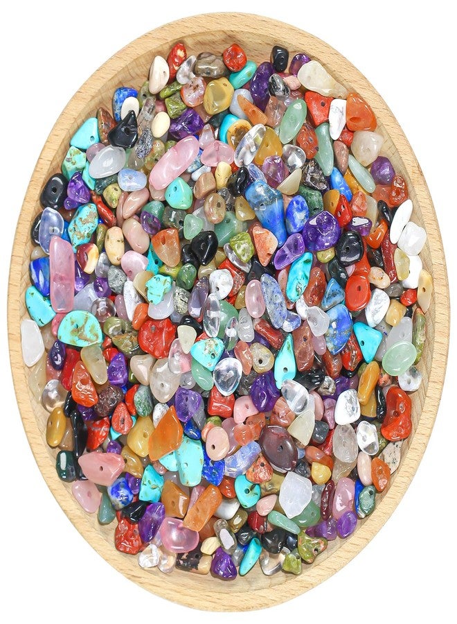 Clearain Bulk Assorted Stone Beads for Jewelry Making Supplies, Natural Gemstone Beads for Women Adults Crafts, DIY Crystal Bead for Bracelets (5-8mm Chips) - Image 1