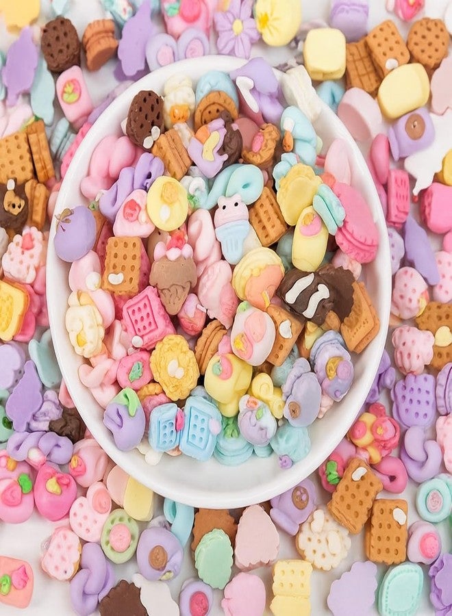 Promote 80 Pcs Unique Charms Kit - Mixed 3D Resin Charms for Slime, Kawaii DIY Slime Accessories, Cute Craft Supplies for Kids| Fruits, Ice Cream, Candies, Cookies - Image 1