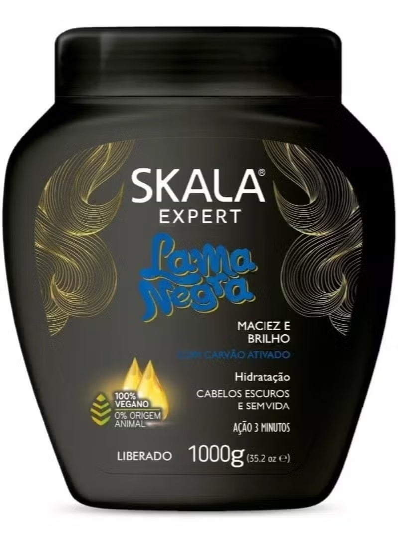 Scala Black clay cream for hair treatment and moisturizing - 1000 grams
