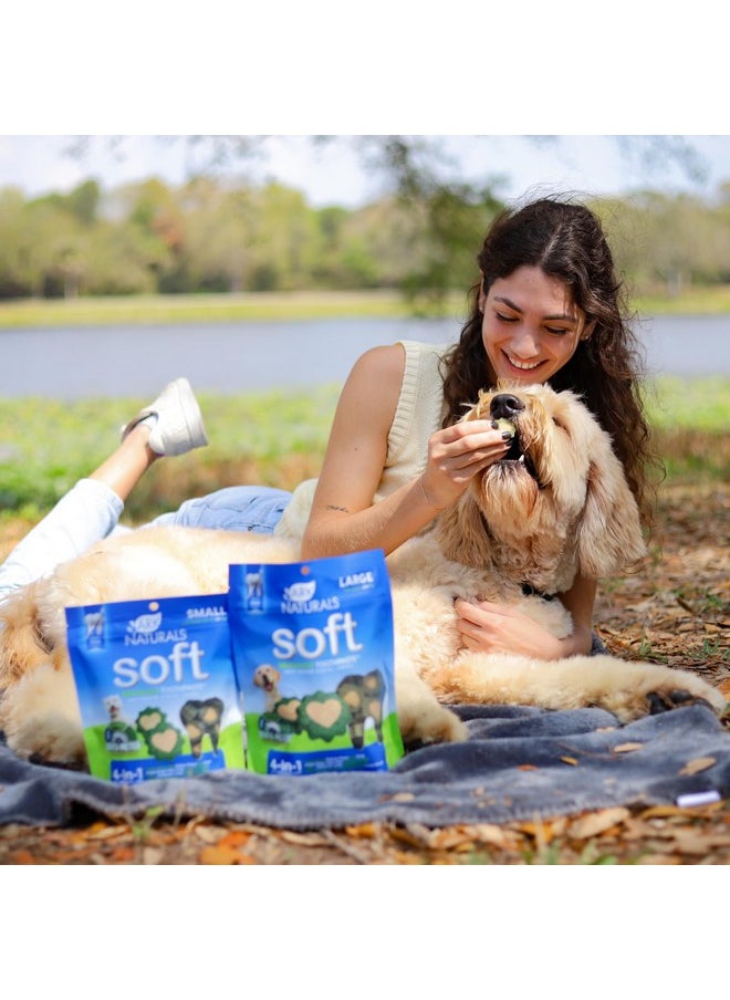 ARK NATURALS - Ark Naturals Soft Brushless Toothpaste - Large Breeds, 18oz Bag - Soft-Baked Dog Dental Chew with Toothpaste Center - Freshen Breath, Reduce Plaque & Tartar with Dental Chews for Dogs - Image 1
