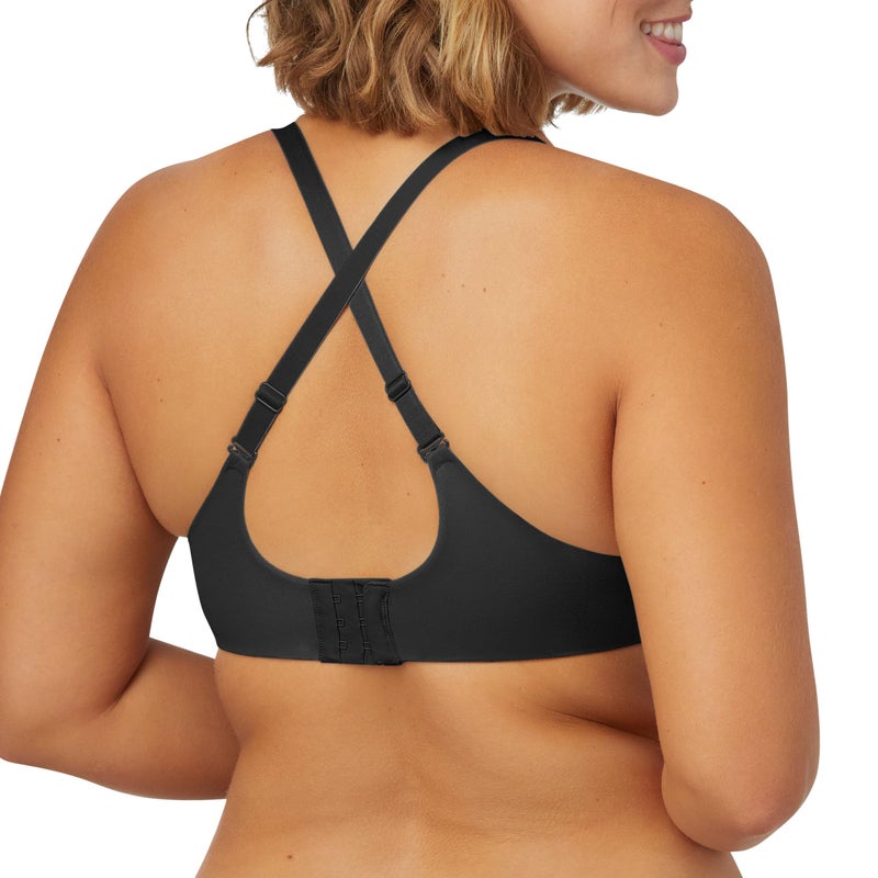 Maidenform Womens Comfort Devotion Underwire Bra, Full Coverage Convertible T-shirt Bras, Black, 34D US - Image 3
