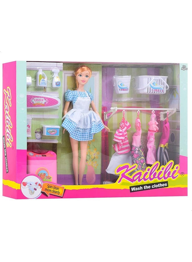 كيبيبي الدمية كايبيبي مع الغساله و طاولة المكواه - BLD135 - Image 1