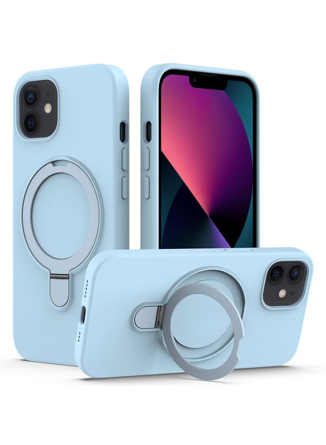 زبون جراب لهاتف iPhone 11 مصنوع من السيليكون السائل المغناطيسي MagSafe مع حامل حلقي - Image 1