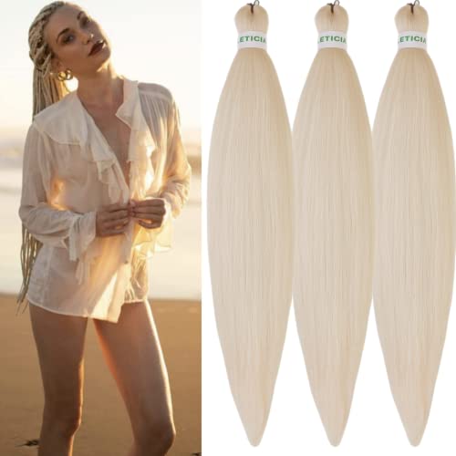 Leticia Blonde Braiding Hair Pre stretched 613 ez Braid Synthetic Braiding Hair for Blonde Braids - Image 1