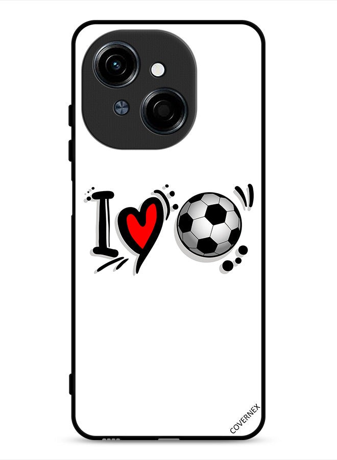 Covernex Tecno Spark Go 1 4G Protective Case Cover I Love Football - Image 1
