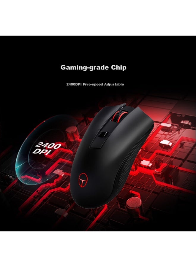 Thunderobot Wireless Gaming Mouse Ml201 2.4g Wireless Mouse Office Home E-sports Mouse 2400dpi Long Battery Life Pubg Chicken Dinner Cf Unyielding Contract Black - Image 2