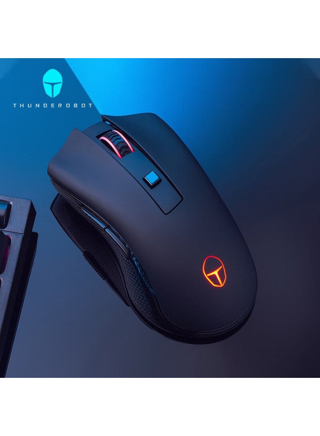 Thunderobot Wireless Gaming Mouse Ml201 2.4g Wireless Mouse Office Home E-sports Mouse 2400dpi Long Battery Life Pubg Chicken Dinner Cf Unyielding Contract Black - Image 1