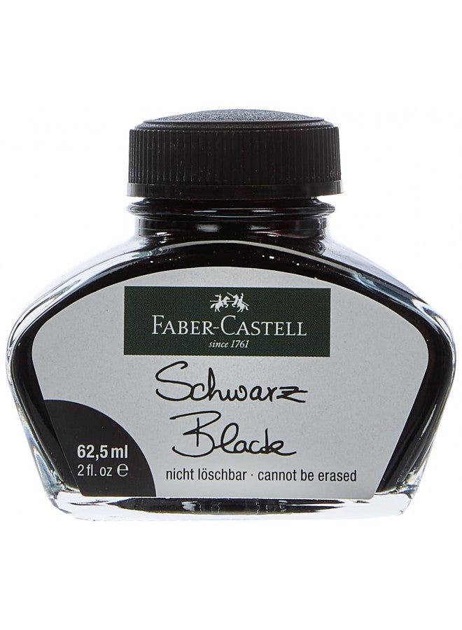 Graf von Faber-Castell Faber-Castell 148700 Ink Glass for Writing Instruments with Converter, Black  - Image 1